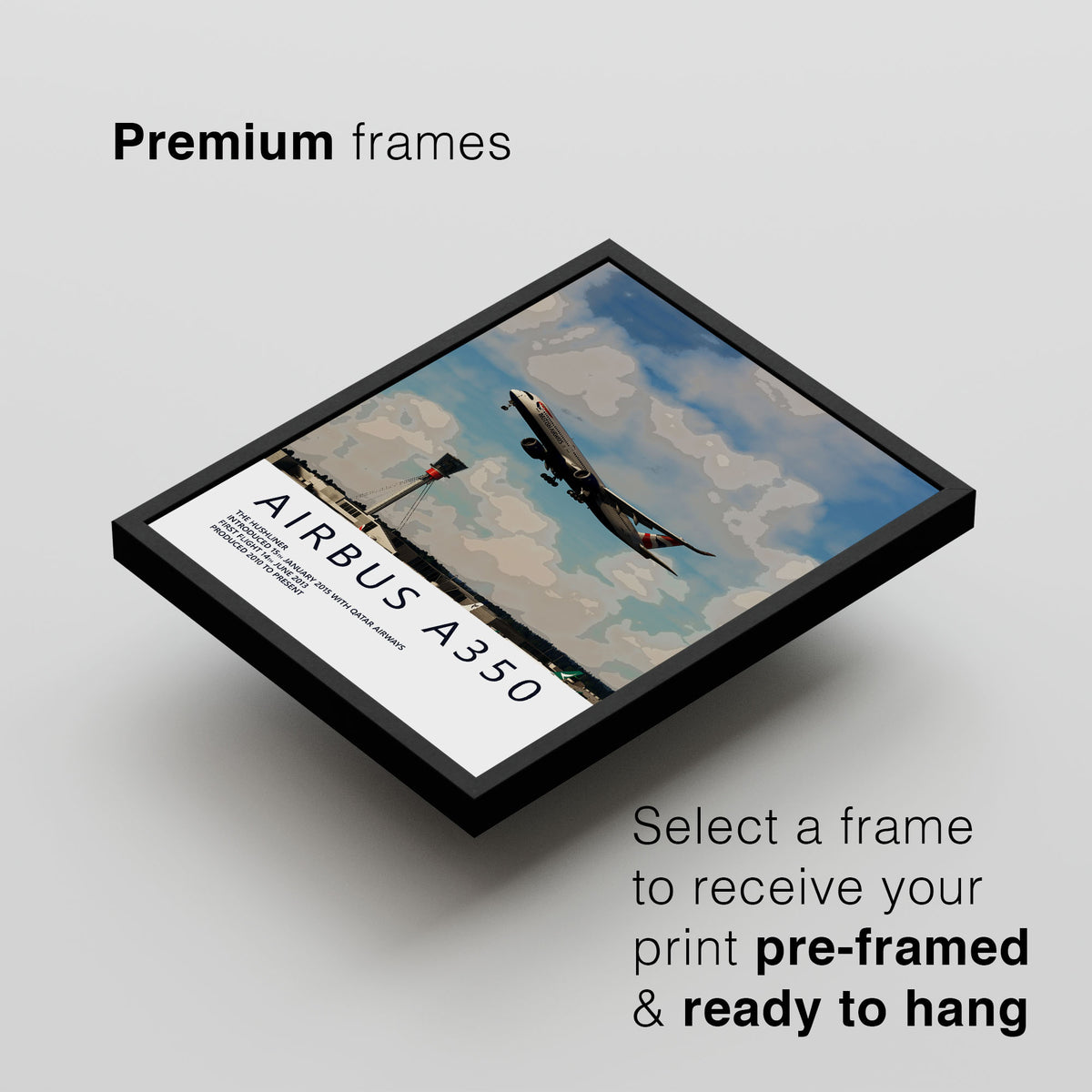 British Airways Airbus A350 Heathrow Poster