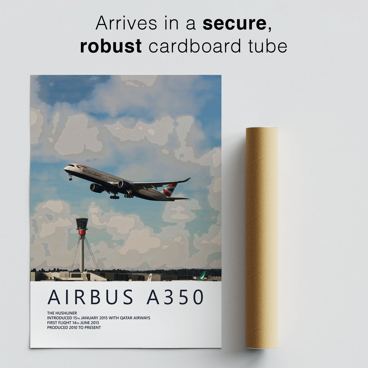 British Airways Airbus A350 Heathrow Poster
