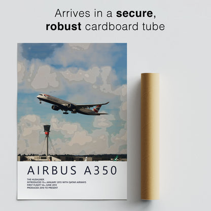 British Airways Airbus A350 Heathrow Poster