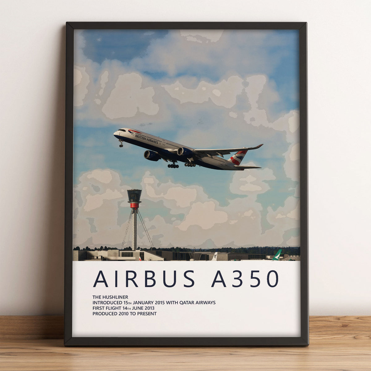 British Airways Airbus A350 Heathrow Poster