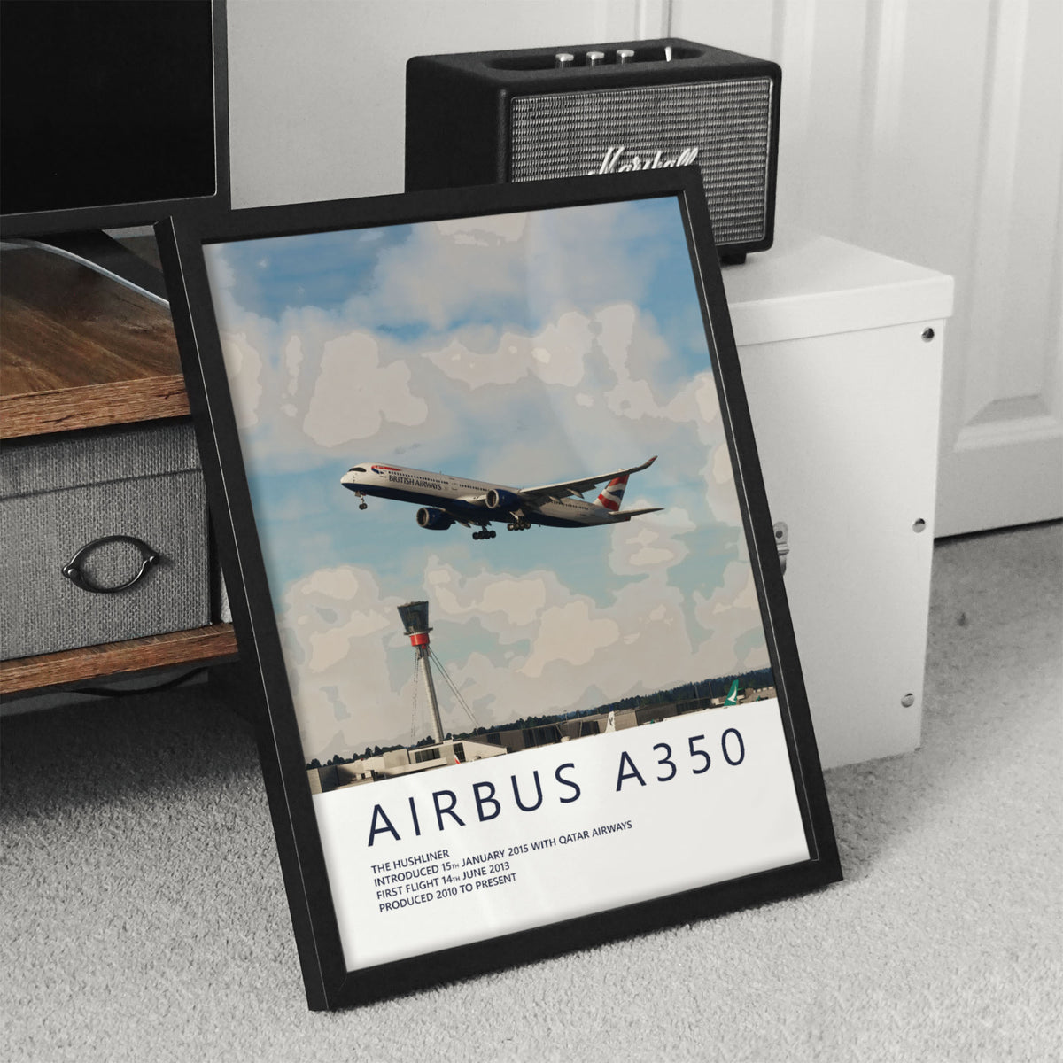 British Airways Airbus A350 Heathrow Poster