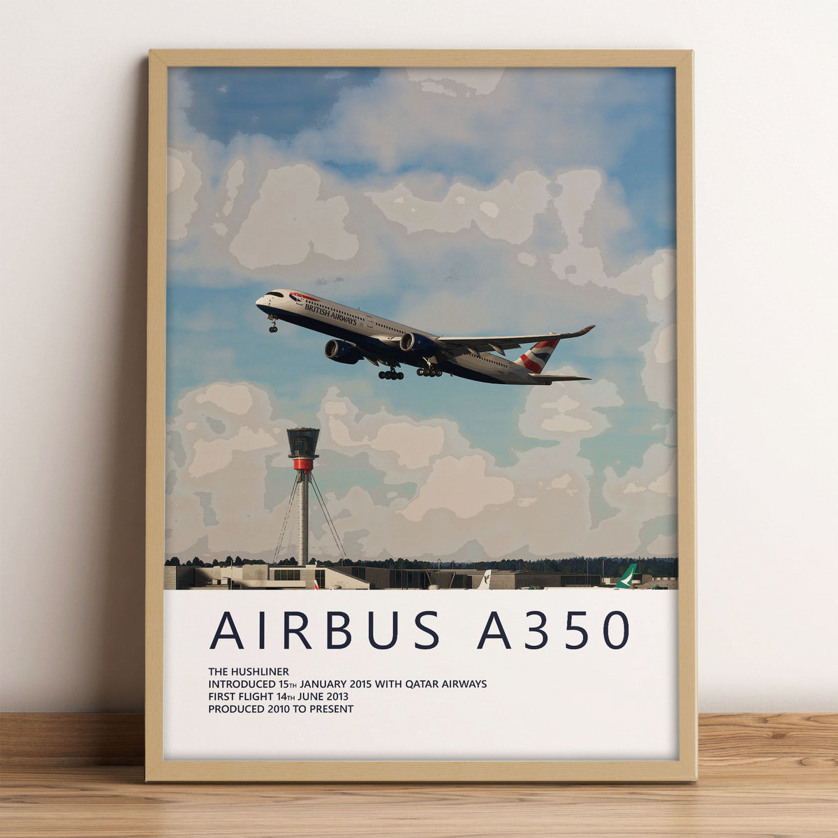 British Airways Airbus A350 Heathrow Poster