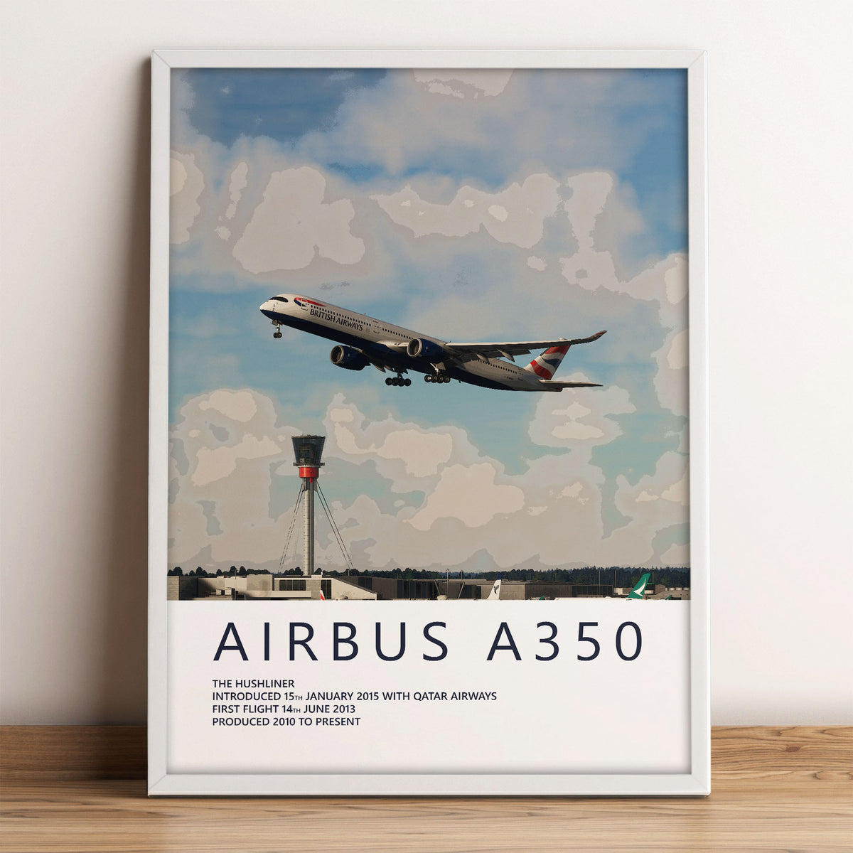 British Airways Airbus A350 Heathrow Poster