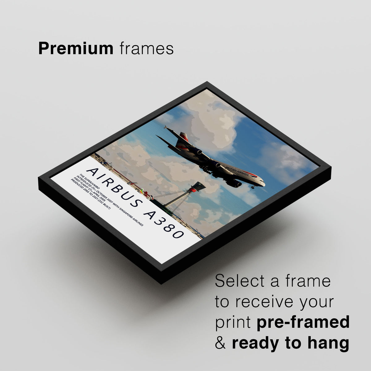 British Airways Airbus A380 Heathrow Poster