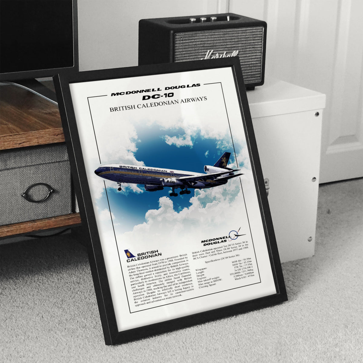 British Caledonian McDonnell Douglas DC-10 Poster