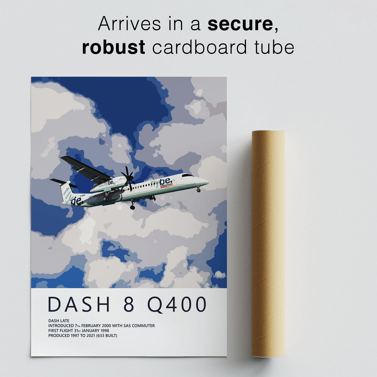 Flybe Bombardier Dash 8 Q400 Poster
