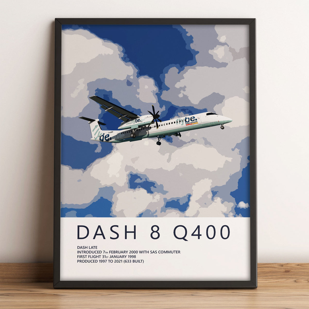 Flybe Bombardier Dash 8 Q400 Poster