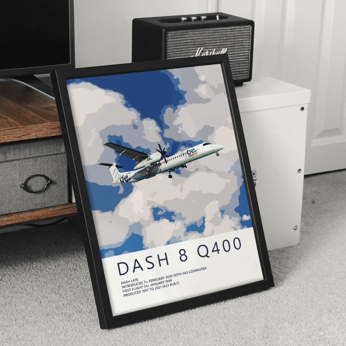 Flybe Bombardier Dash 8 Q400 Poster