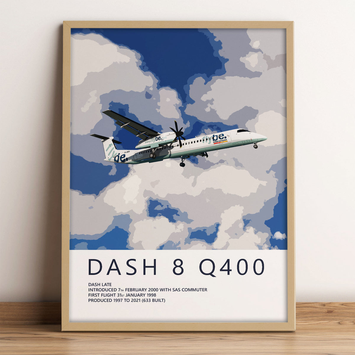 Flybe Bombardier Dash 8 Q400 Poster