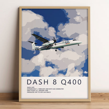 Flybe Bombardier Dash 8 Q400 Poster