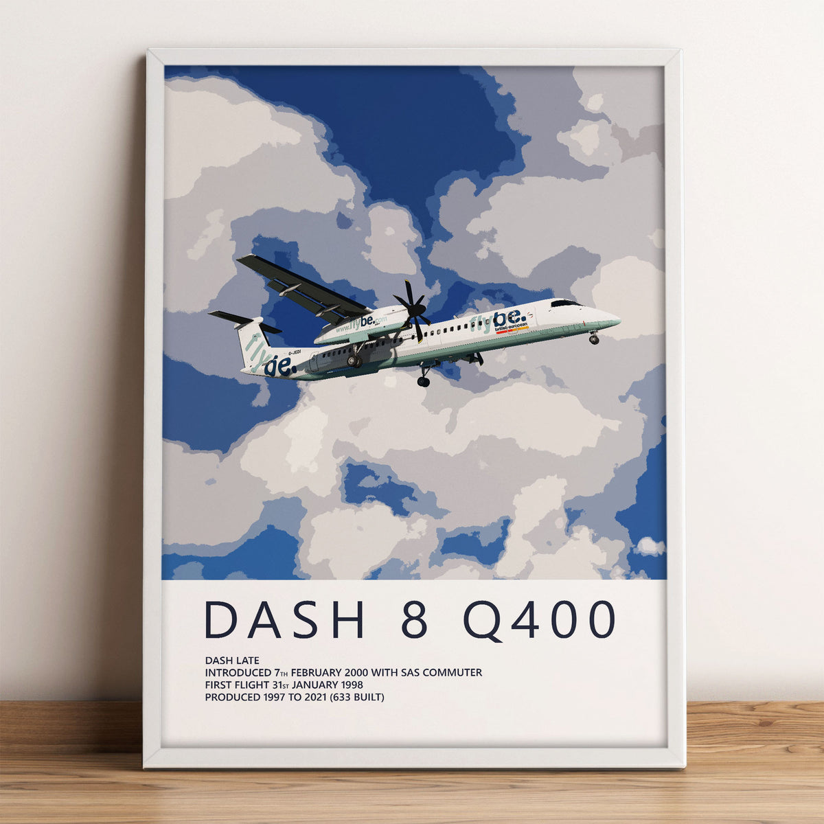 Flybe Bombardier Dash 8 Q400 Poster