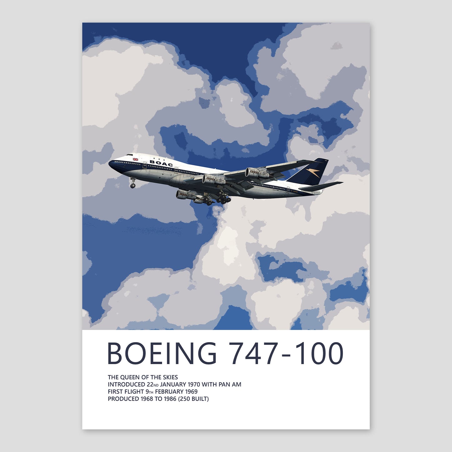 BOAC Boeing 747-100 Poster