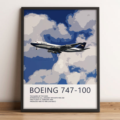 BOAC Boeing 747-100 Poster
