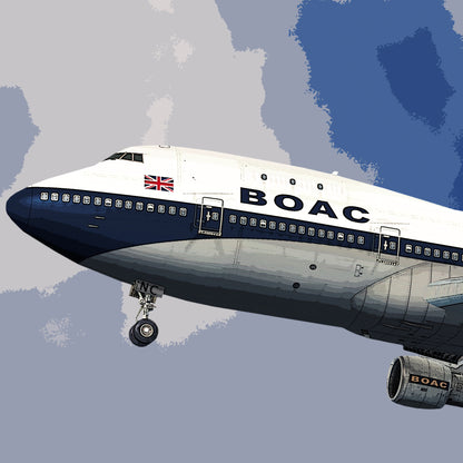 BOAC Boeing 747-100 Poster