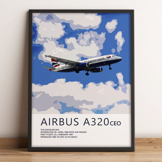 British Airways Airbus A320 Poster