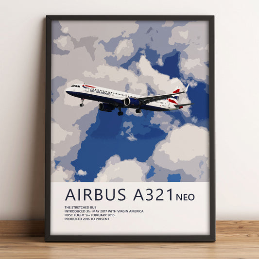 British Airways Airbus A321 NEO Poster