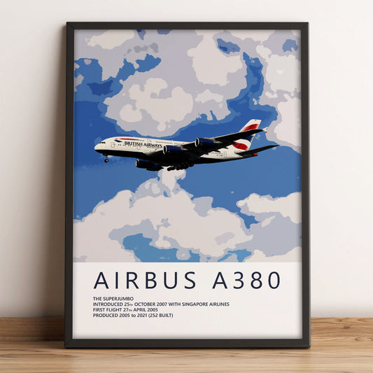 British Airways Airbus A380 Poster