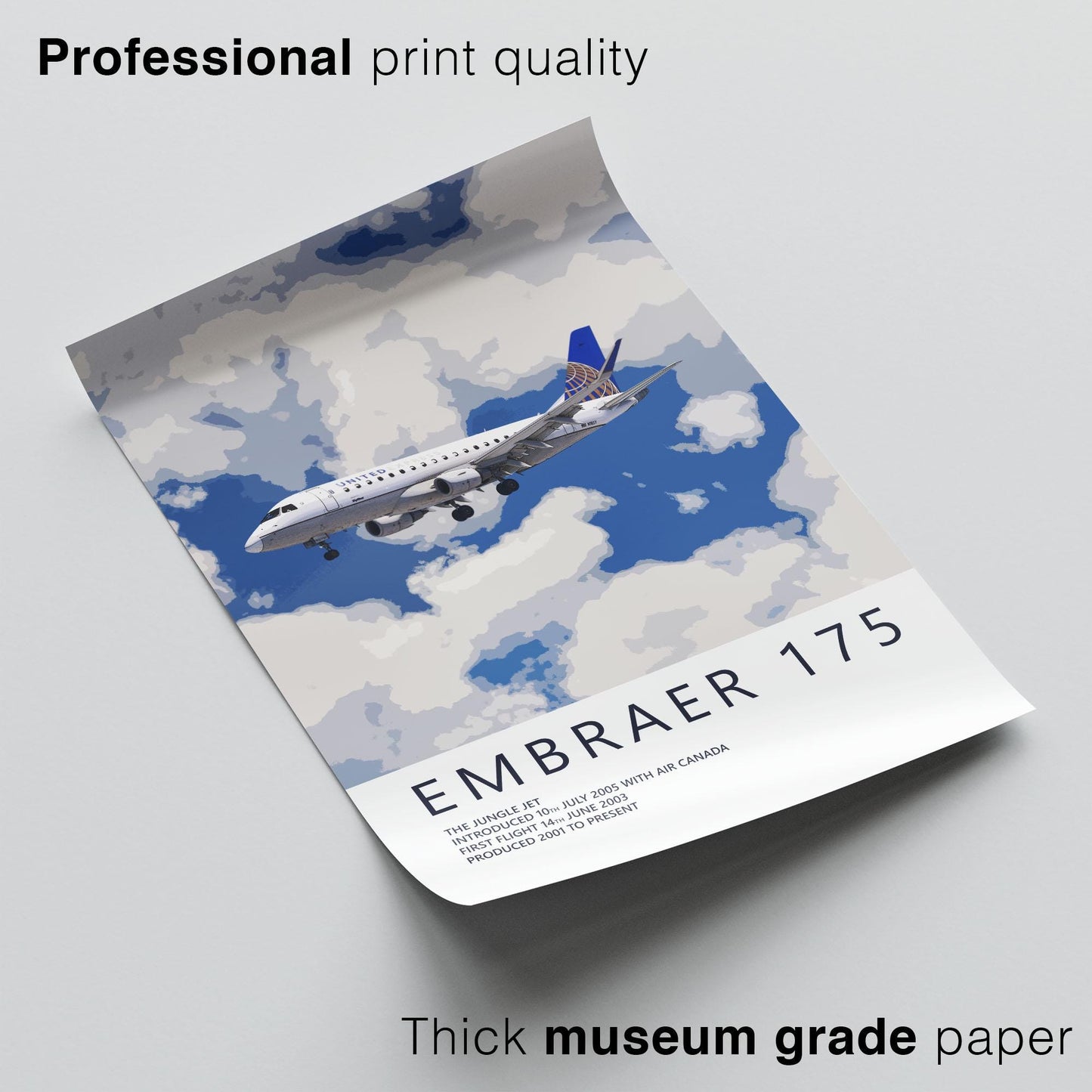SkyWest Airlines Embraer 175 Poster - United Express