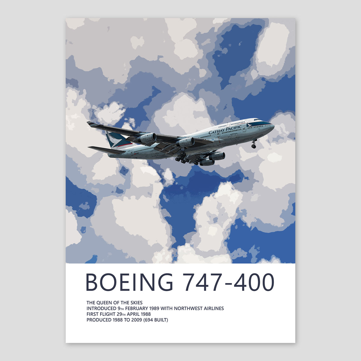 Cathay Pacific Boeing 747-400 Poster