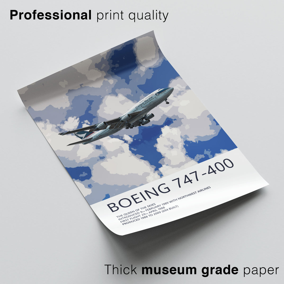 Cathay Pacific Boeing 747-400 Poster
