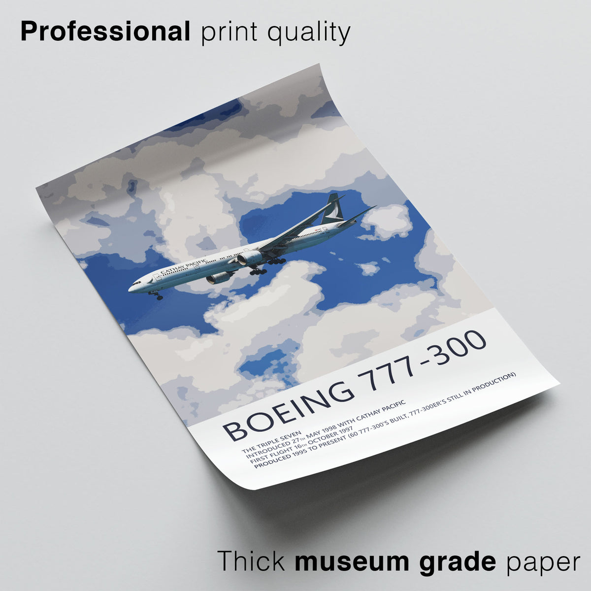 Cathay Pacific Boeing 777-300 Poster