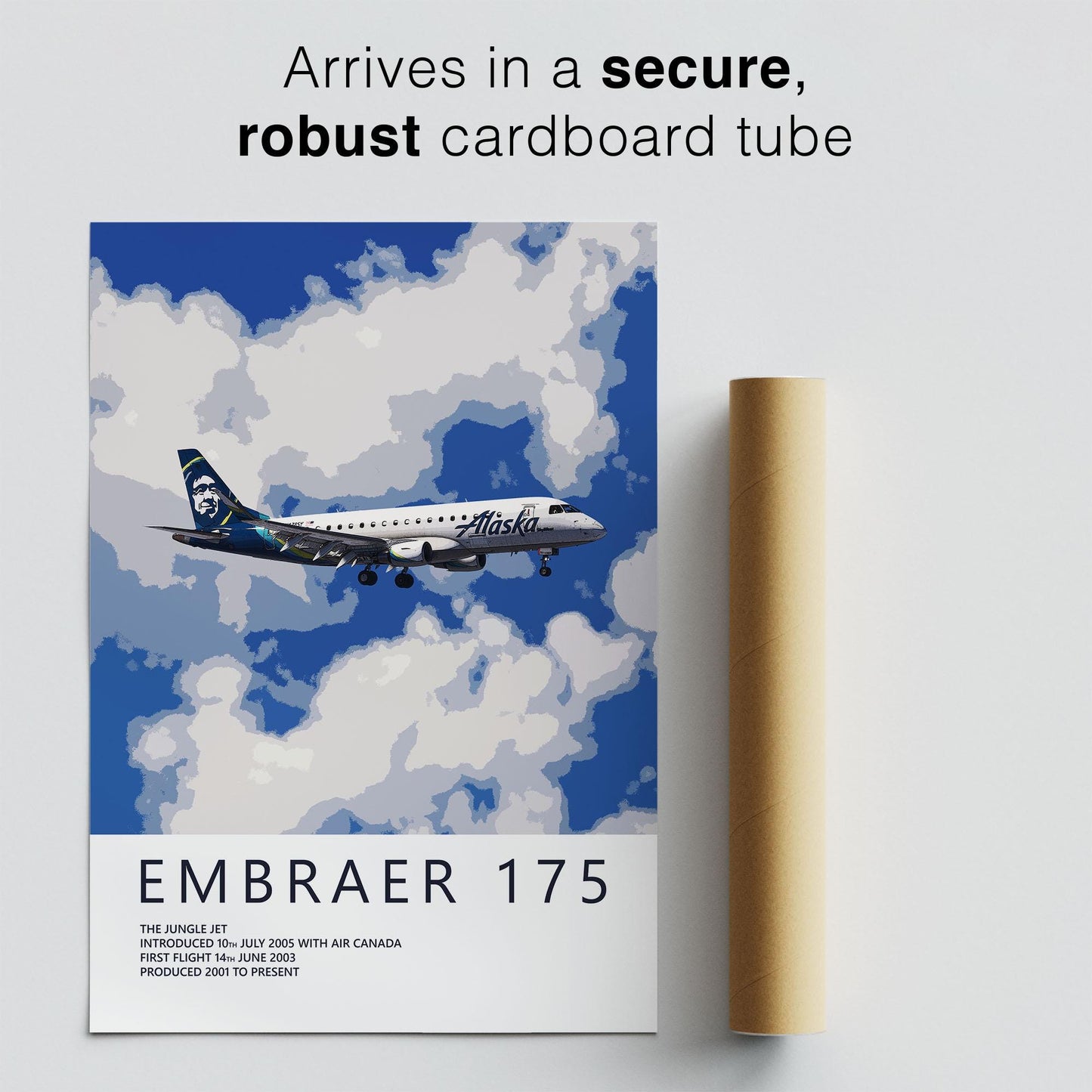 SkyWest Airlines Embraer 175 Poster - Alaska Airlines