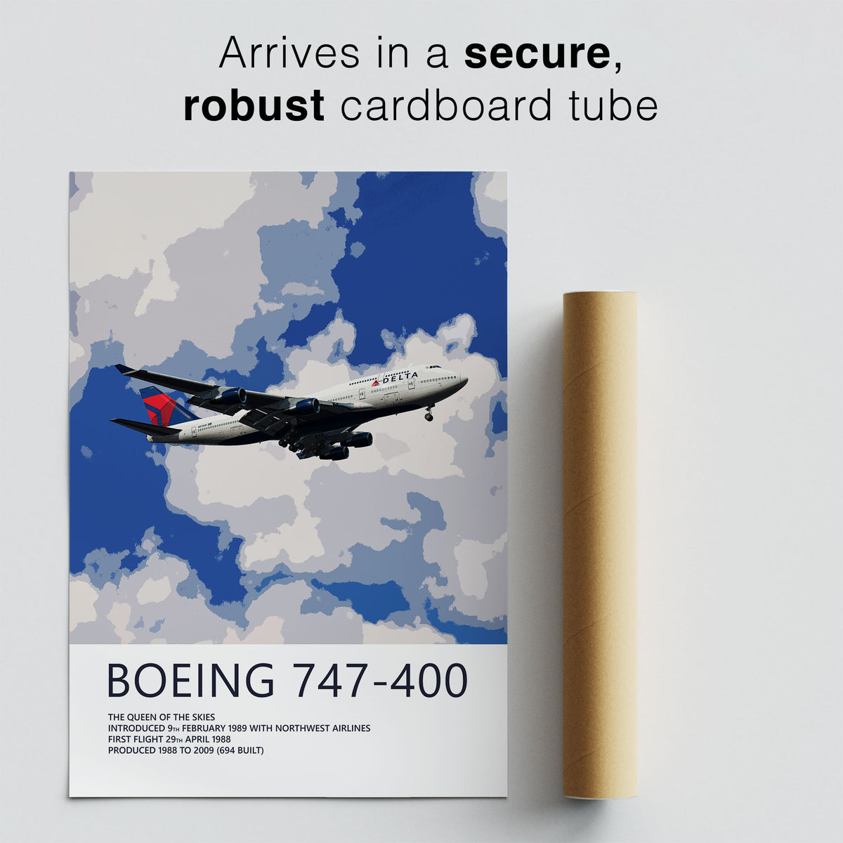 Delta Air Lines Boeing 747-400 Poster
