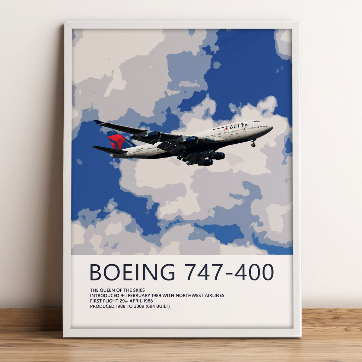 Delta Air Lines Boeing 747-400 Poster