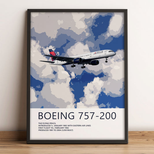 Delta Air Lines Boeing 757-200 Poster