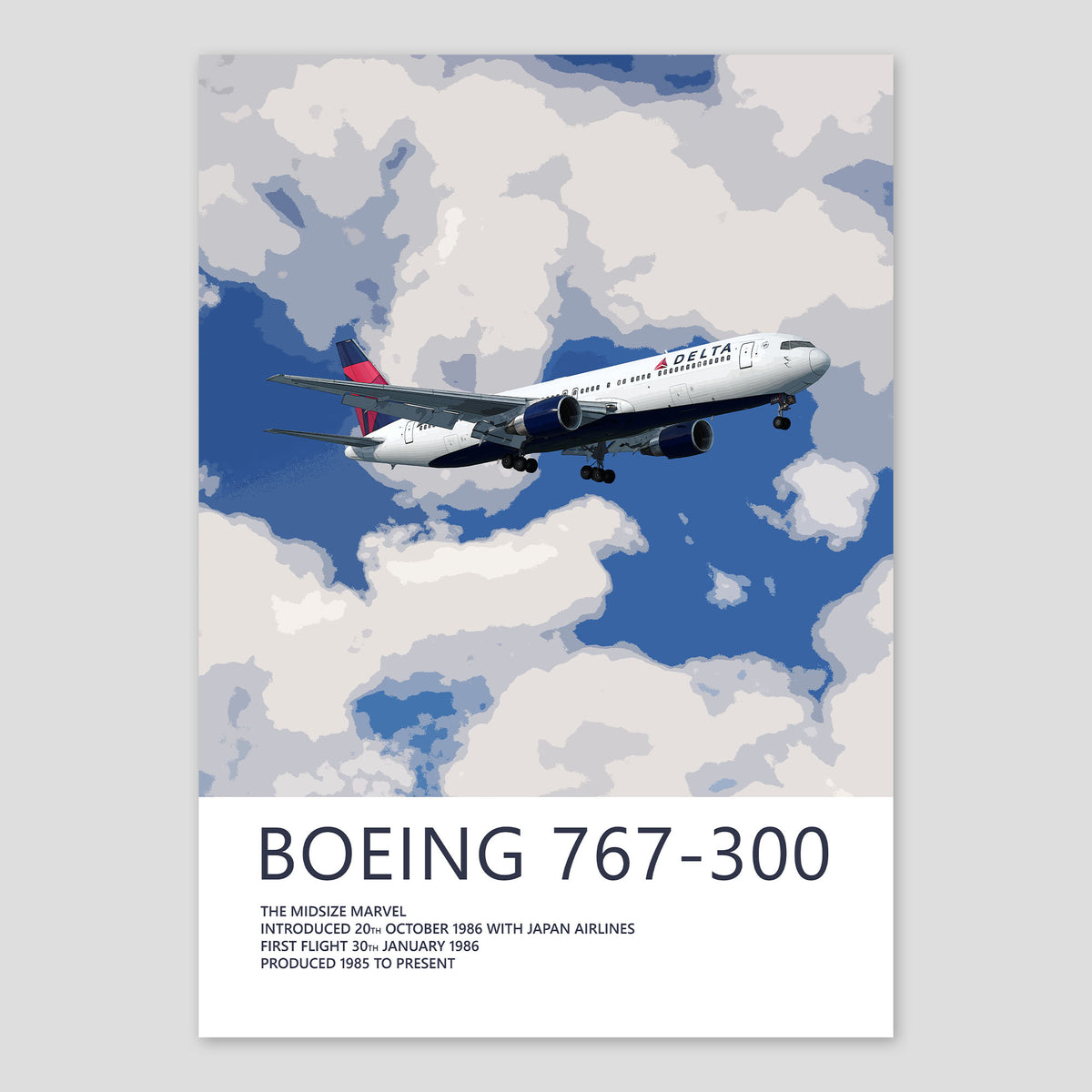 Delta Air Lines Boeing 767-300 Poster