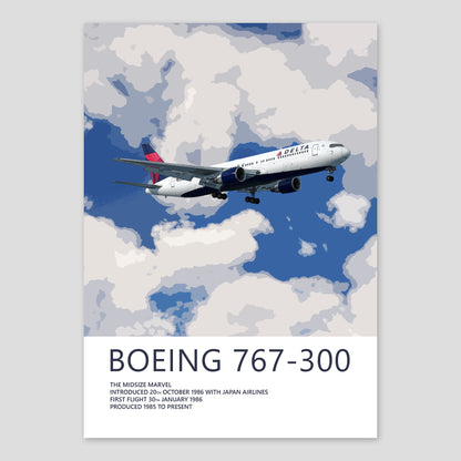 Delta Air Lines Boeing 767-300 Poster