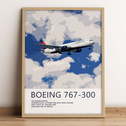 Delta Air Lines Boeing 767-300 Poster