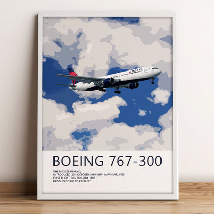 Delta Air Lines Boeing 767-300 Poster