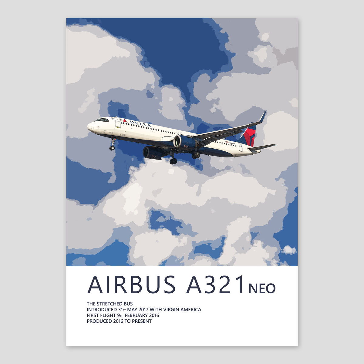 Delta Air Lines Airbus A321 NEO Poster