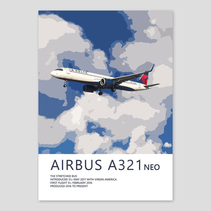 Delta Air Lines Airbus A321 NEO Poster