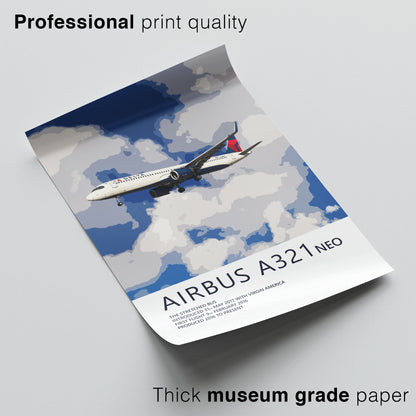 Delta Air Lines Airbus A321 NEO Poster