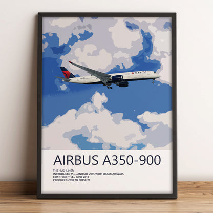 Delta Air Lines Airbus A350-900 Poster