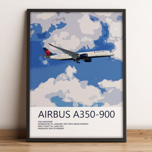 Delta Air Lines Airbus A350-900 Poster