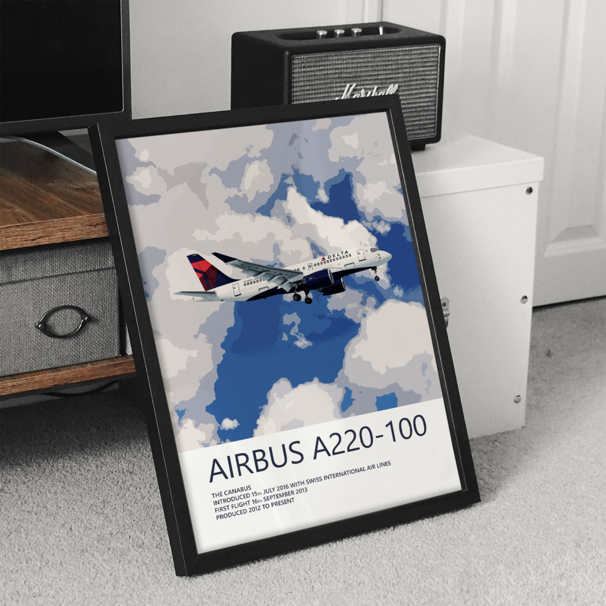 Delta Air Lines Airbus A220-100 Poster