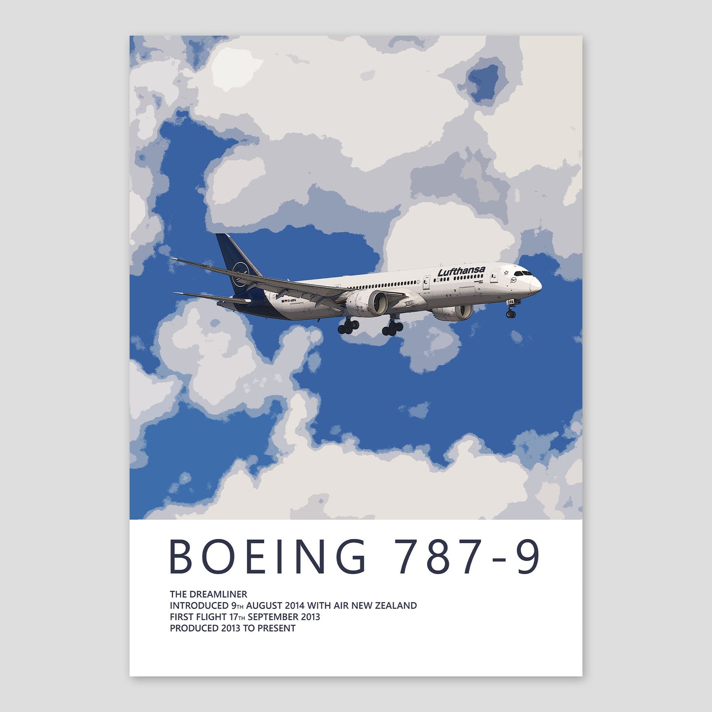 Lufthansa Boeing 787-9 Poster