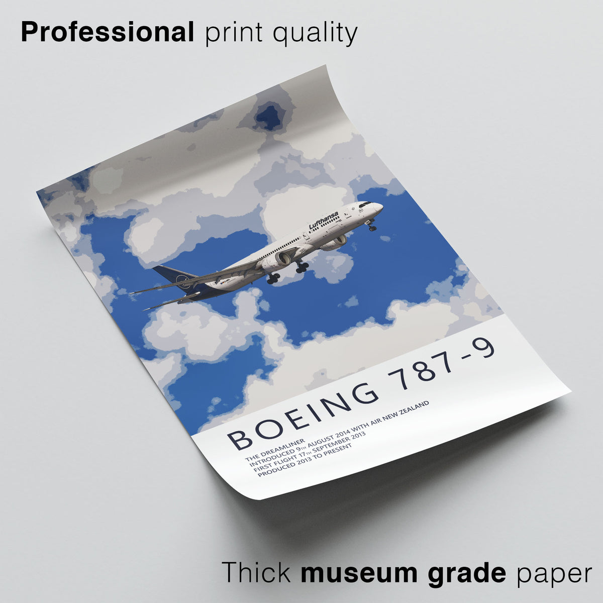 Lufthansa Boeing 787-9 Poster