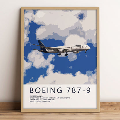 Lufthansa Boeing 787-9 Poster