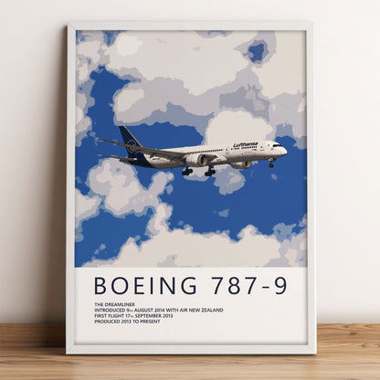 Lufthansa Boeing 787-9 Poster