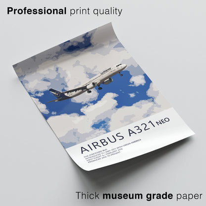 Lufthansa Airbus A321 NEO Poster