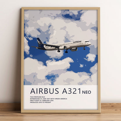 Lufthansa Airbus A321 NEO Poster