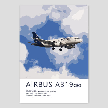 Lufthansa Airbus A319 Poster