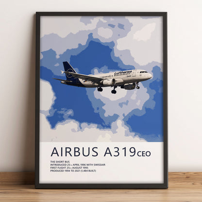 Lufthansa Airbus A319 Poster