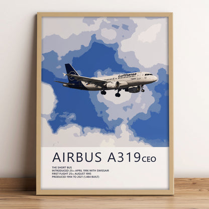 Lufthansa Airbus A319 Poster