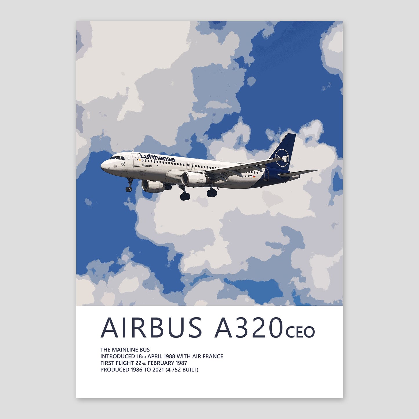 Lufthansa Airbus A320 Poster
