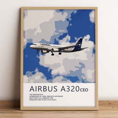 Lufthansa Airbus A320 Poster